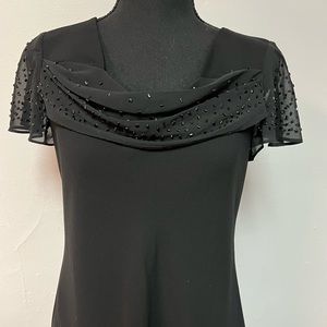 Vintage S.L.Fashion black dress with embellishments 8P